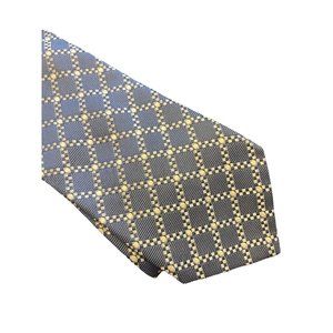 Faconnable Blue Gray Square Mens Tie